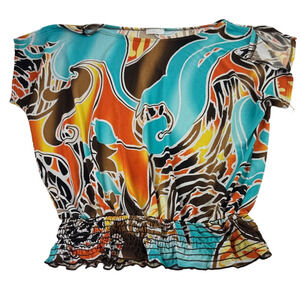 Poet Colourful Retro Pullover Top